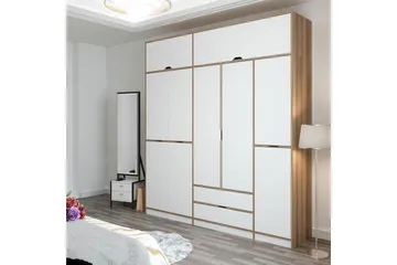 Munna Garderob 232x253 cm - Vit - Förvaring - Garderober & garderobssystem