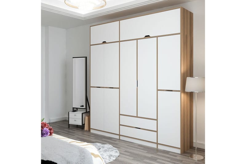 Munna Garderob 232x253 cm - Vit - Förvaring - Garderober & garderobssystem