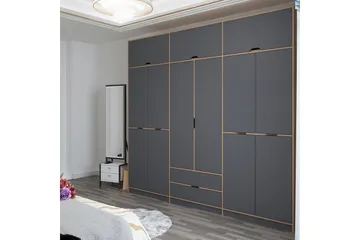 Munna Garderob 277x253 cm - Antracit - Förvaring - Garderober & garderobssystem