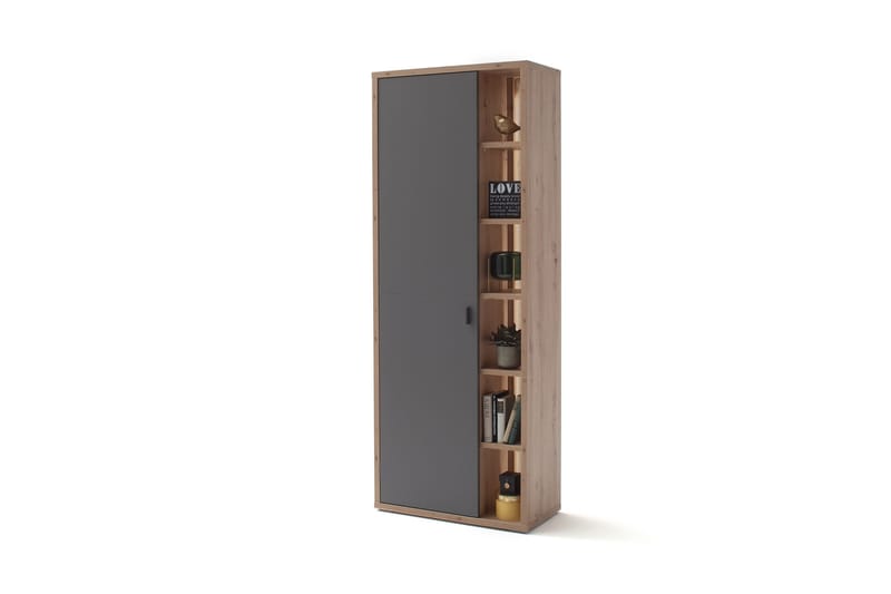 Nacimento garderob 37x76 cm - Grå/Natur - Förvaring - Garderober & garderobssystem