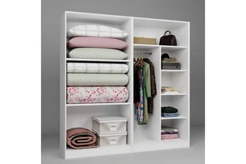 Nagouri Garderob 188x190 cm - Vit - Förvaring - Garderober & garderobssystem