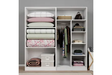 Nagouri Garderob 188x190 cm - Vit - Förvaring - Garderober & garderobssystem