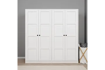 Nagouri Garderob 188x190 cm - Vit - Förvaring - Garderober & garderobssystem