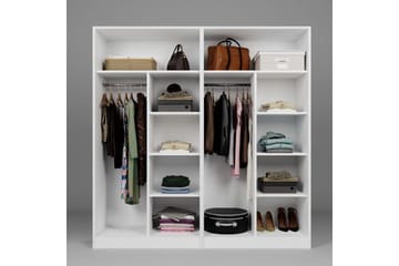 Nagouri Garderob 188x190 cm - Vit - Förvaring - Garderober & garderobssystem