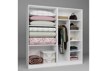 Nagouri Garderob 188x190 cm - Vit - Förvaring - Garderober & garderobssystem