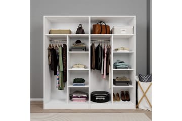 Nagouri Garderob 188x190 cm - Vit - Förvaring - Garderober & garderobssystem