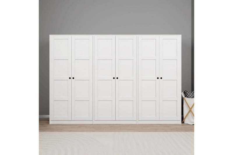 Nagouri Garderob 280x190 cm, Vit