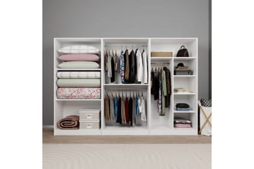 Nagouri Garderob 280x190 cm - Vit - Förvaring - Garderober & garderobssystem