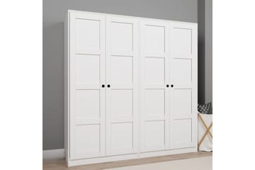 Nagouri Garderob med Lådor 188x190 cm i Trä - Vit - Förvaring - Garderober & garderobssystem