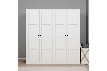Nagouri Garderob med Lådor 188x190 cm i Trä - Vit - Förvaring - Garderober & garderobssystem