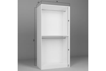 Nagouri Garderob med Lådor 94x190 cm i Trä - Vit - Förvaring - Garderober & garderobssystem