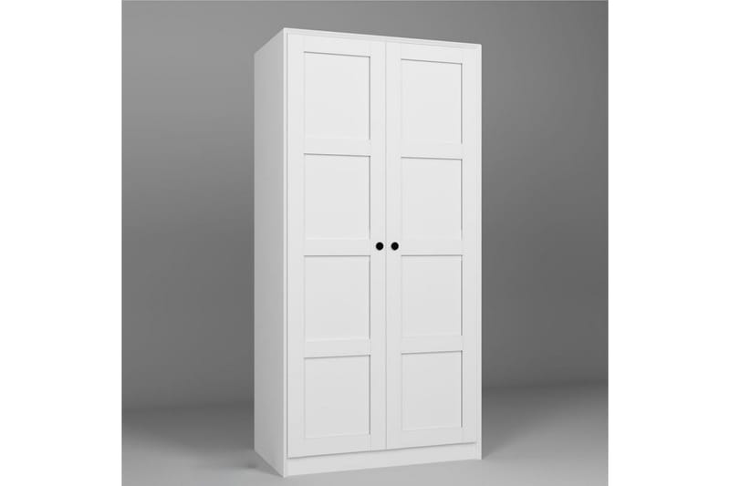 Nagouri Garderob med Lådor 94x190 cm i Trä - Vit - Förvaring - Garderober & garderobssystem