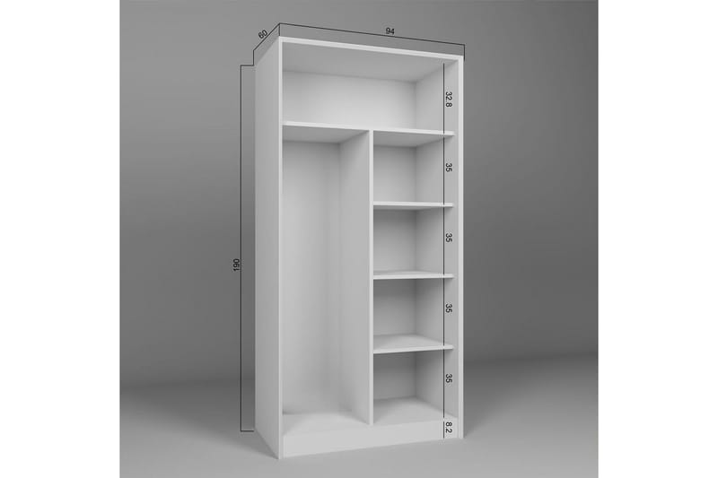 Nagouri Garderob till Hall 94x190 cm i Målat Trä - Vit - Förvaring - Garderober & garderobssystem