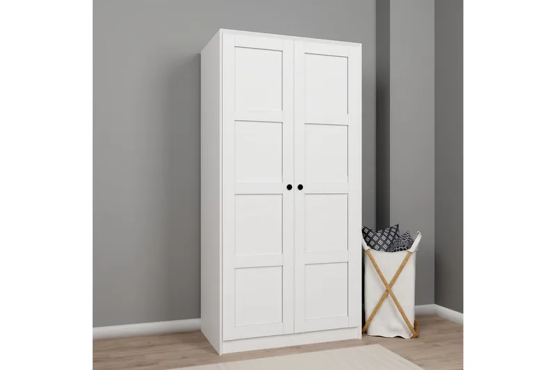 Nagouri Garderob till Hall 94x190 cm i Målat Trä - Vit - Förvaring - Garderober & garderobssystem
