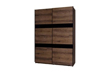 Najera Garderob 150x68,5x215 cm - Ek|Svart - Förvaring - Garderober & garderobssystem