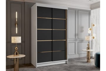 Narbonne Garderob 100x200 cm - Svart/Vit - Förvaring - Garderober & garderobssystem