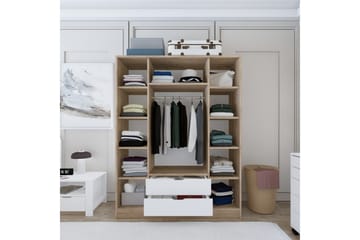 Nordhs Garderob 170x183 cm - Ljusbrun/Vit - Förvaring - Garderober & garderobssystem