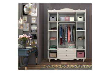 Noric Garderob 140x190 cm - Matt Vit - Förvaring - Garderober & garderobssystem