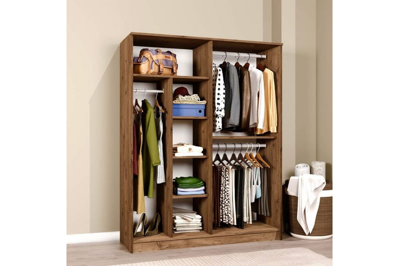 Olera Garderob 140x180 cm - Natur - Förvaring - Garderober & garderobssystem - Garderobsskåp