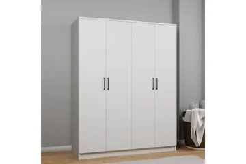 Olera Garderob 140x180 cm - Vit - Förvaring - Garderober & garderobssystem - Garderobsskåp