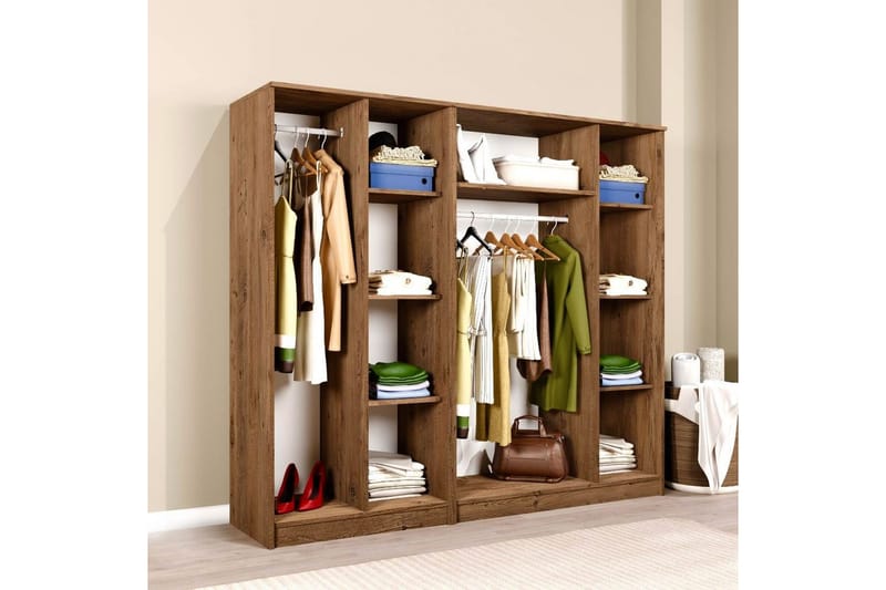 Olera Garderob 200x180 cm - Natur - Förvaring - Garderober & garderobssystem