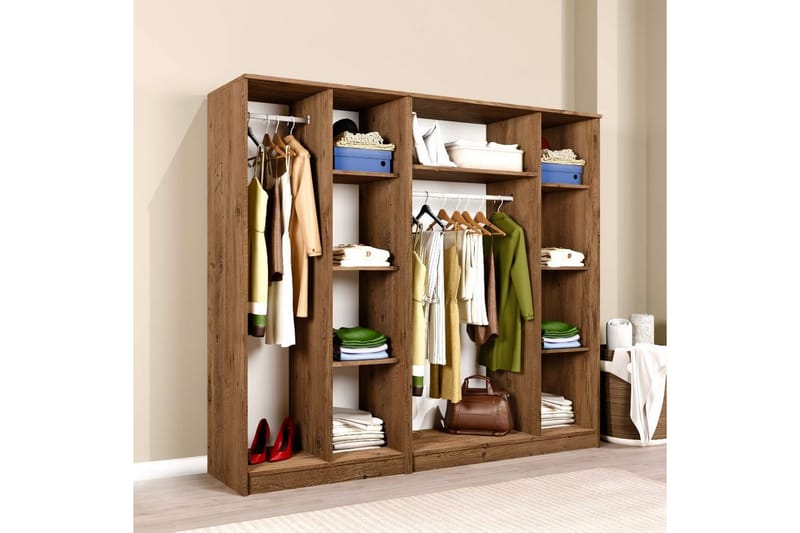 Olera Garderob 200x180 cm - Natur - Förvaring - Garderober & garderobssystem