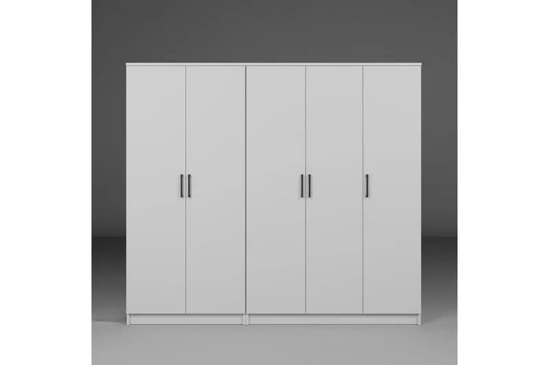 Olera Garderob 200x180 cm - Vit - Förvaring - Garderober & garderobssystem