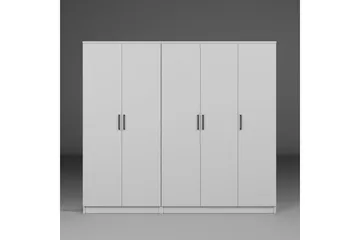 Olera Garderob 200x180 cm - Vit - Förvaring - Garderober & garderobssystem