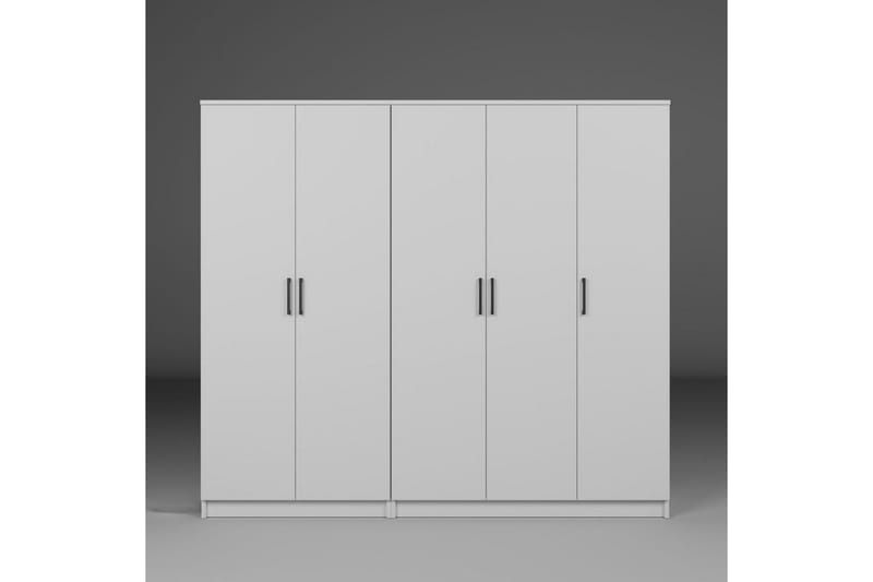 Olera Garderob 200x180 cm - Vit - Förvaring - Garderober & garderobssystem