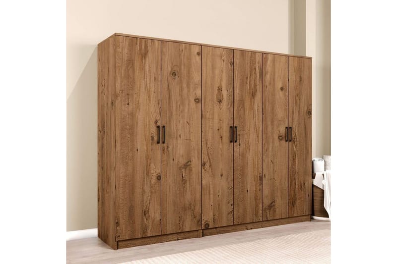 Olera Garderob 220 cm i Ljust Trä - Natur - Förvaring - Garderober & garderobssystem