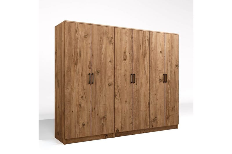 Olera Garderob 220 cm i Ljust Trä, Natur