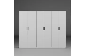 Olera Garderob 220x180 cm - Vit - Förvaring - Garderober & garderobssystem