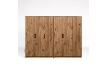 Olera Garderob 240 cm i Ljust Trä - Brun - Förvaring - Garderober & garderobssystem