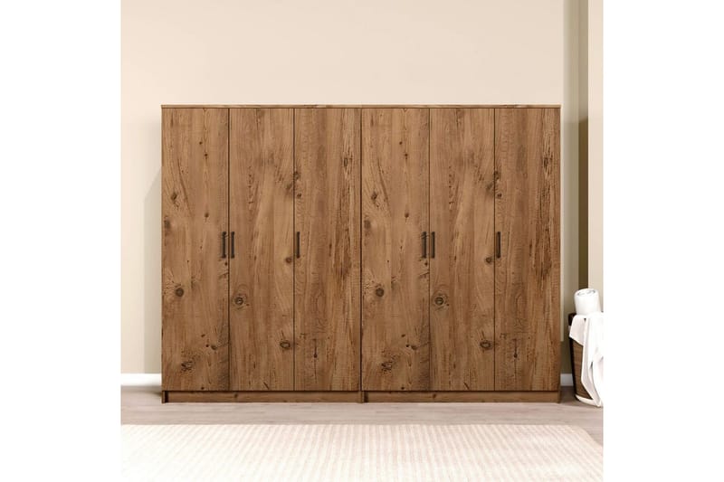 Olera Garderob 240x180 cm - Natur - Förvaring - Garderober & garderobssystem