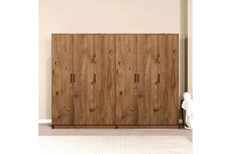 Olera Garderob 240x180 cm - Natur - Förvaring - Garderober & garderobssystem