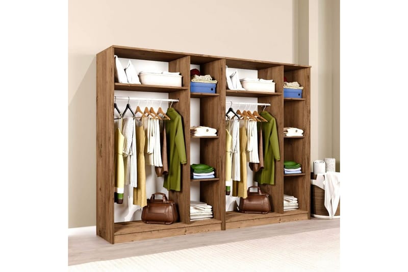 Olera Garderob 240x180 cm - Natur - Förvaring - Garderober & garderobssystem