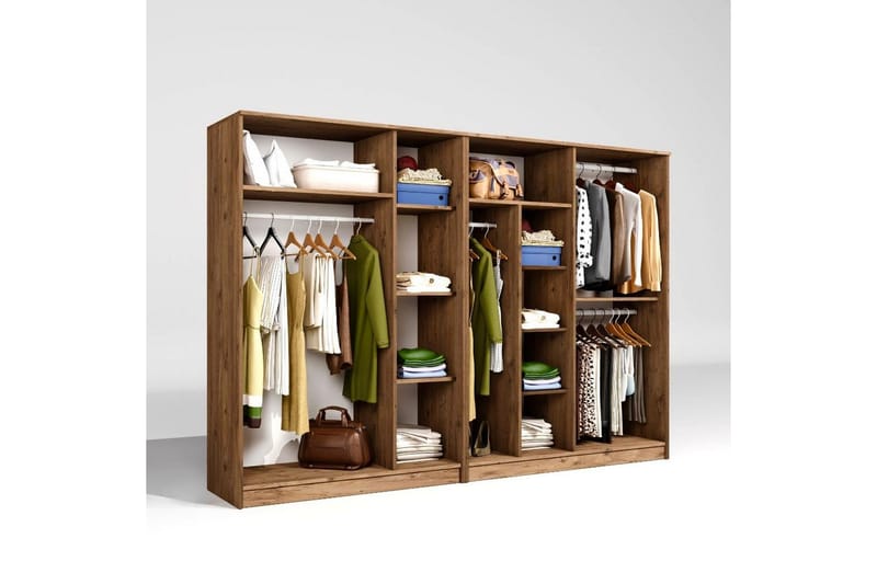 Olera Garderob 280x180 cm - Natur - Förvaring - Garderober & garderobssystem