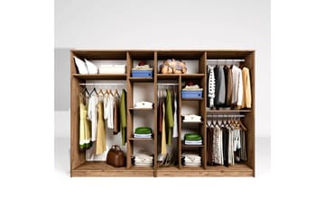 Olera Garderob 280x180 cm - Natur - Förvaring - Garderober & garderobssystem
