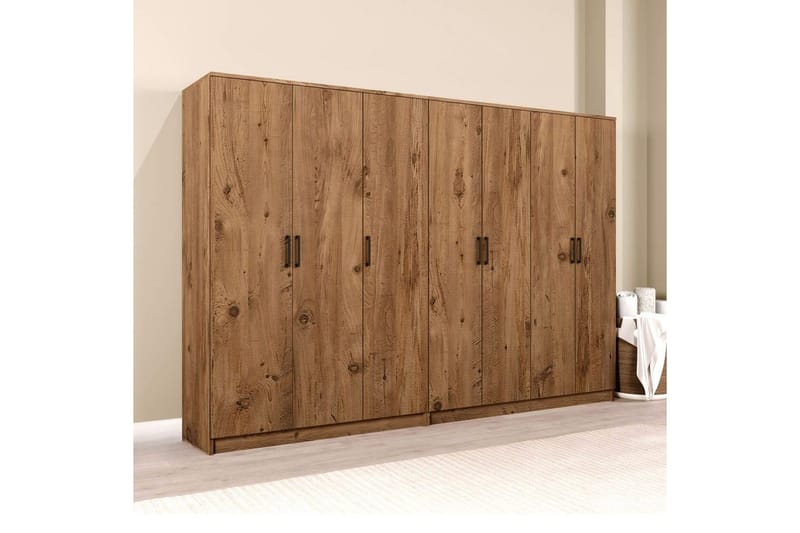 Olera Garderob 280x180 cm - Natur - Förvaring - Garderober & garderobssystem