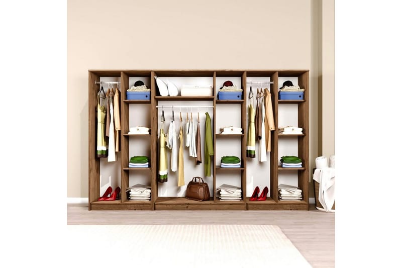 Olera Garderob 280x180 cm - Natur - Förvaring - Garderober & garderobssystem