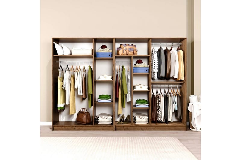 Olera Garderob 280x180 cm - Natur - Förvaring - Garderober & garderobssystem