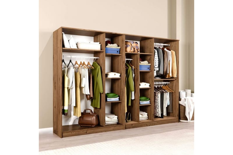 Olera Garderob 280x180 cm - Natur - Förvaring - Garderober & garderobssystem