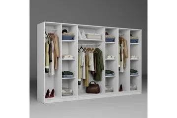 Olera Garderob 280x180 cm - Vit - Förvaring - Garderober & garderobssystem - Garderobsskåp