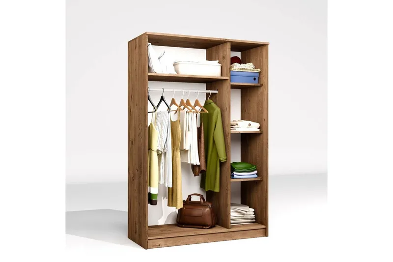 Olera Garderobsskåp 120x180 cm - Natur - Förvaring - Garderober & garderobssystem
