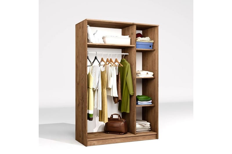 Olera Garderobsskåp 120x180 cm - Natur - Förvaring - Garderober & garderobssystem - Garderobsskåp