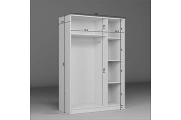 Olera Garderobsskåp 120x180 cm - Vit - Förvaring - Garderober & garderobssystem - Garderobsskåp