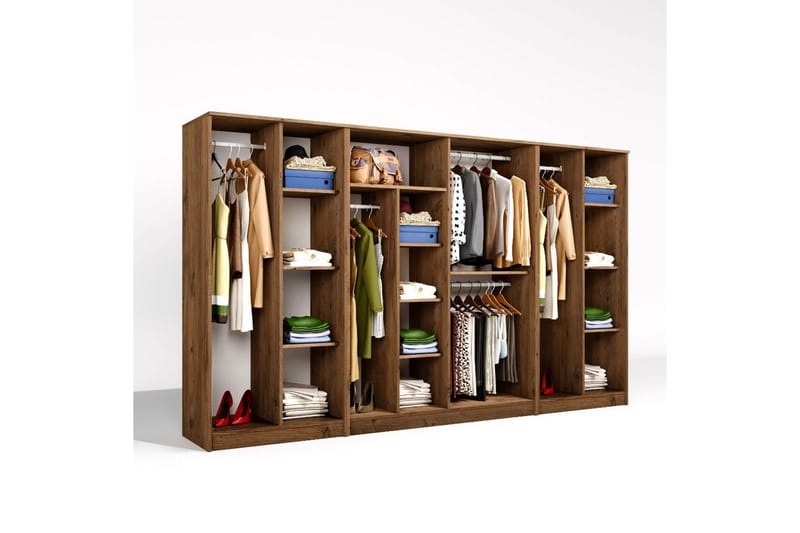 Olera Garderobsskåp 300x180 cm - Natur - Förvaring - Garderober & garderobssystem