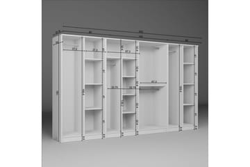 Olera Garderobsskåp 300x180 cm - Vit - Förvaring - Garderober & garderobssystem - Garderobsskåp