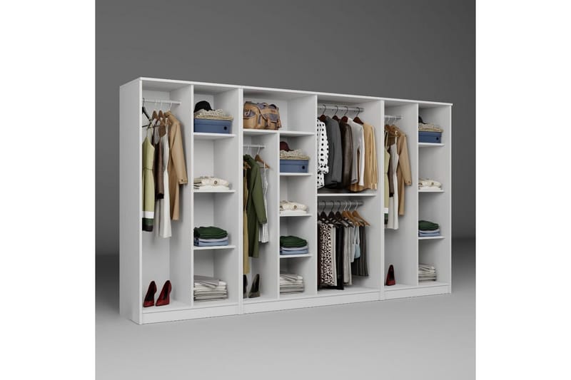 Olera Garderobsskåp 300x180 cm - Vit - Förvaring - Garderober & garderobssystem - Garderobsskåp