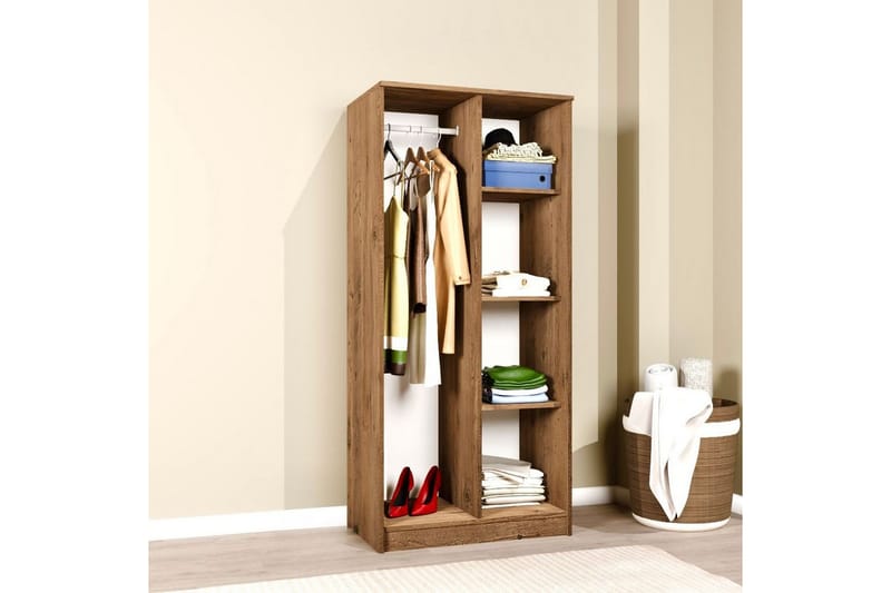 Olera Garderobsskåp 80x180 cm - Natur - Förvaring - Garderober & garderobssystem